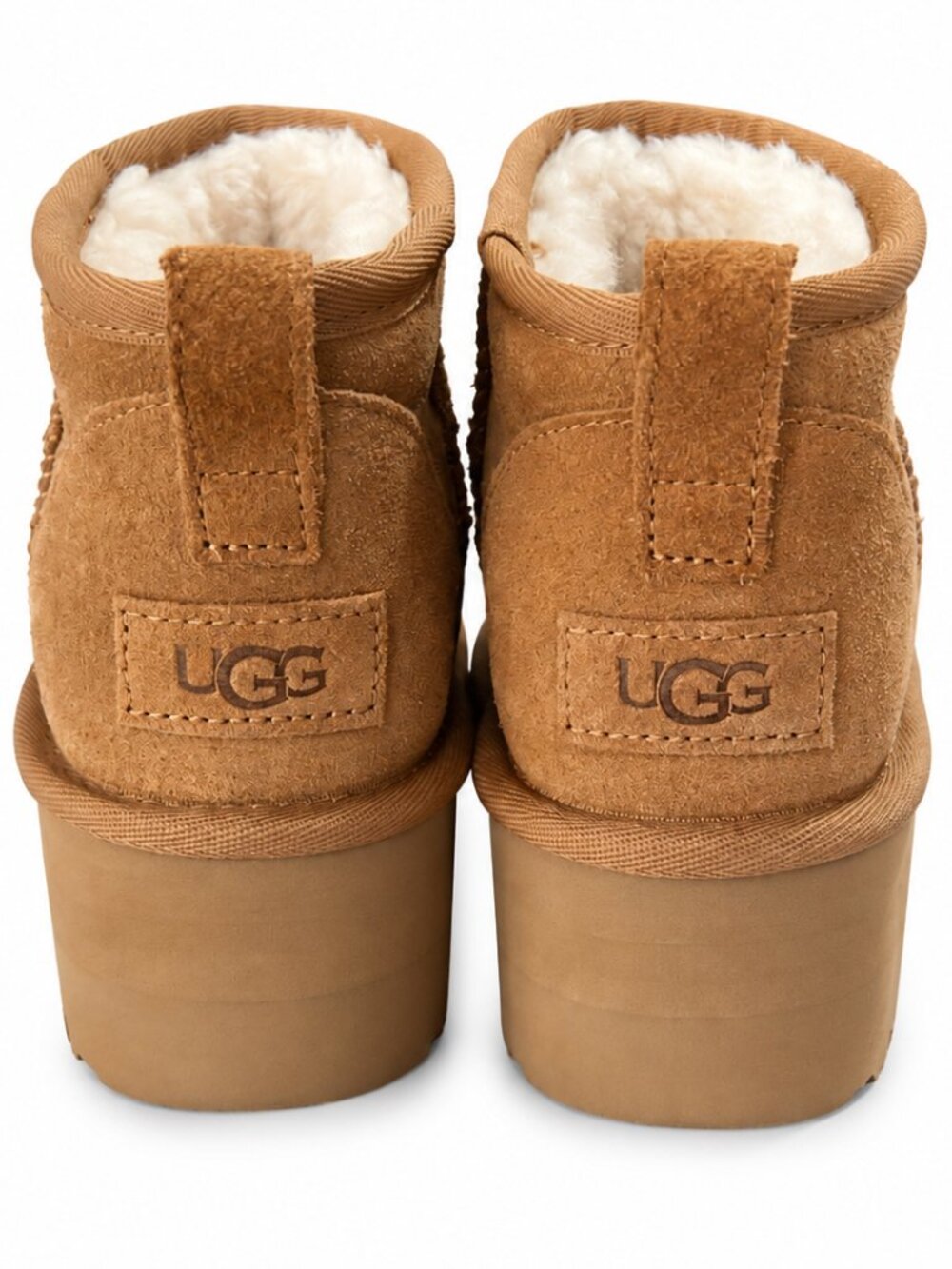 UGG Classic Ultra Mini Platform Boots Chestnut Size 6 NIB - Picture 3 of 7